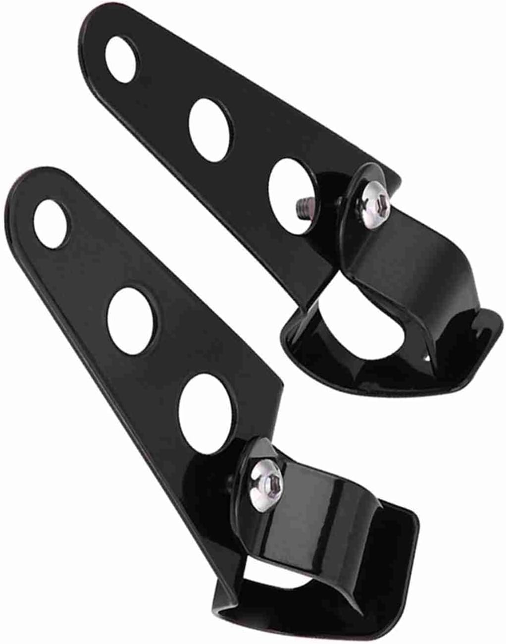 Headlight Mount Bracket, 2pcs 28mm-34mm for Motorcycle, Adjustable Stainless Steel Fork Brackets, Fits Kawasaki, Suzuki, Triumph, Ducati, Black